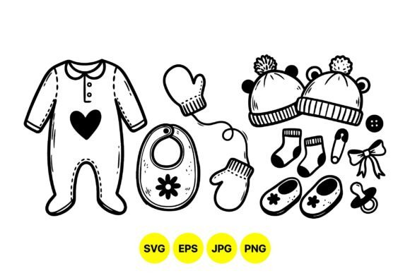 Download Cute Baby Clothes Svg Collection - Premium Resources